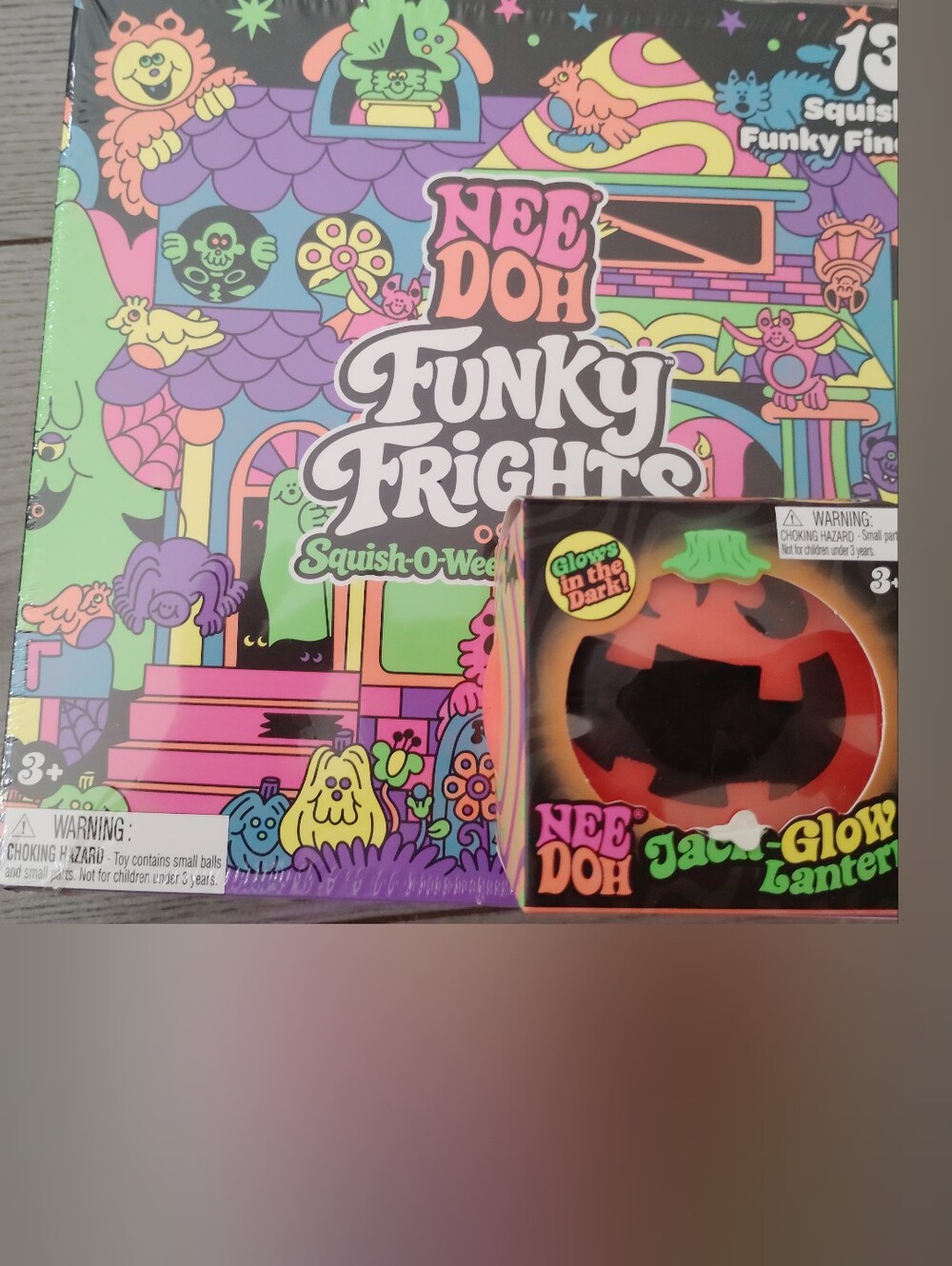 Funky Frights & 1 Glow Lantern Bundle Nee Doh Squish Halloween Spooky Bundle